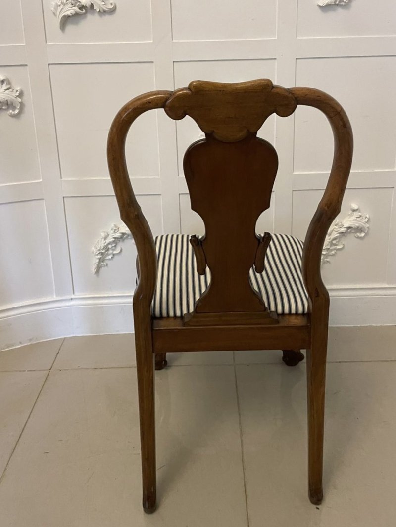 Outstanding Quality Set of 12 Antique Victorian Burr Walnut Dining Chairs - Image 12